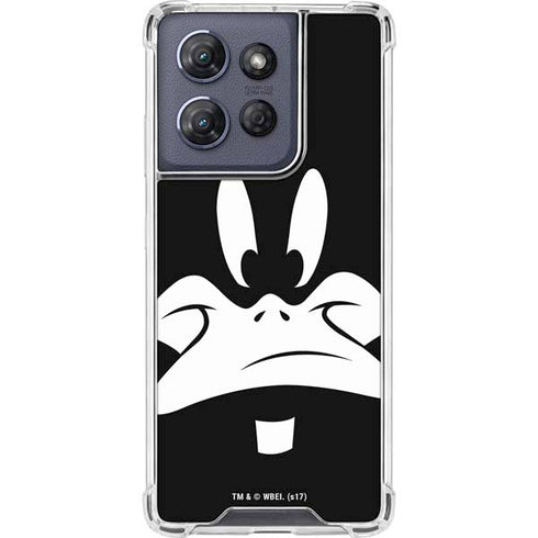 Looney Tunes Daffy Duck Plain Black and White Moto G Power 5G (2025) Clear Case